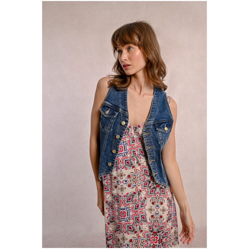 MOLLY BRACKEN Fitted denim jacket